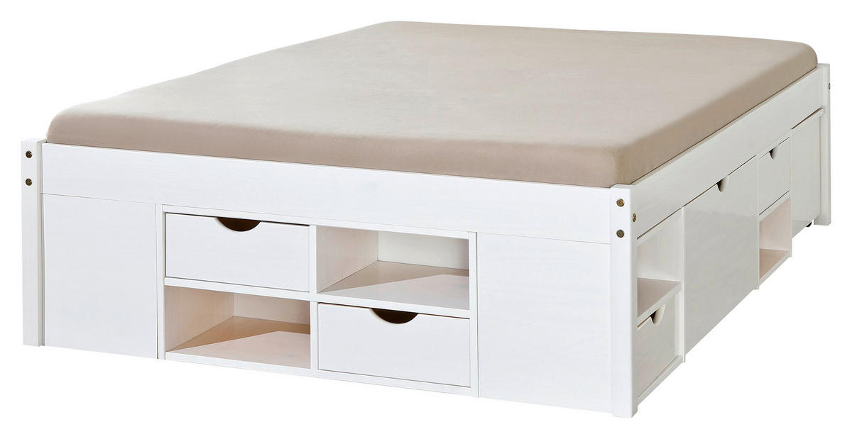 Funktionsbett Till weiß Liegefläche B/L: ca. 140x190 cm Till - weiß (146,00/47,50/199,00cm) - Inter Link