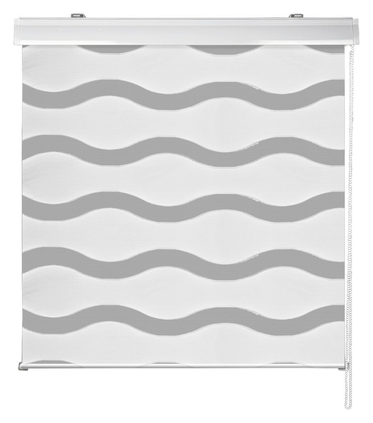 Doppelrollo mit Blende Welle weiß B/L: ca. 100x160 cm Welle - weiß (100,00/160,00cm)