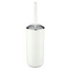 WC-Garnitur weiß silber Kunststoff WC-Garnitur_Brasil weiß - weiß/silber (10,00/10,00/37,00cm) - WENKO