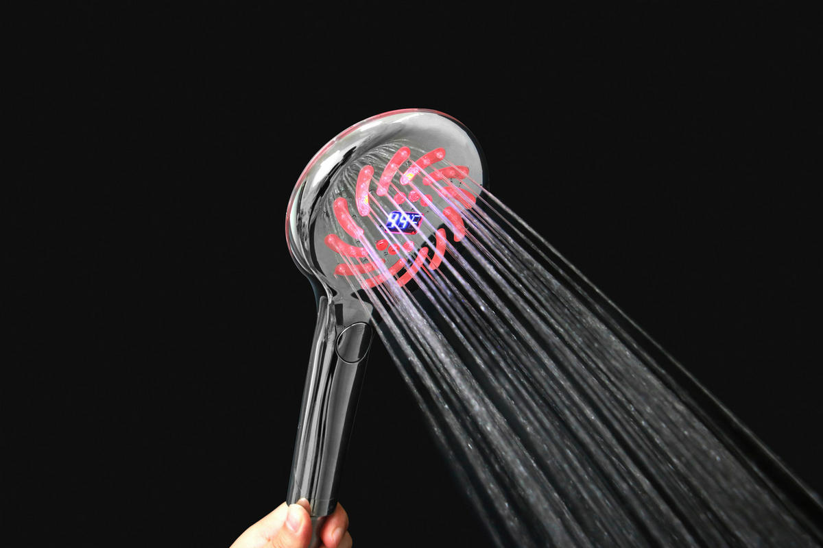 Handbrause Chrom B/H/T: ca. 13x28x3,5 cm LED-Handbrause - Chrom (13,00/28,00/3,50cm) - DUSCHWELL