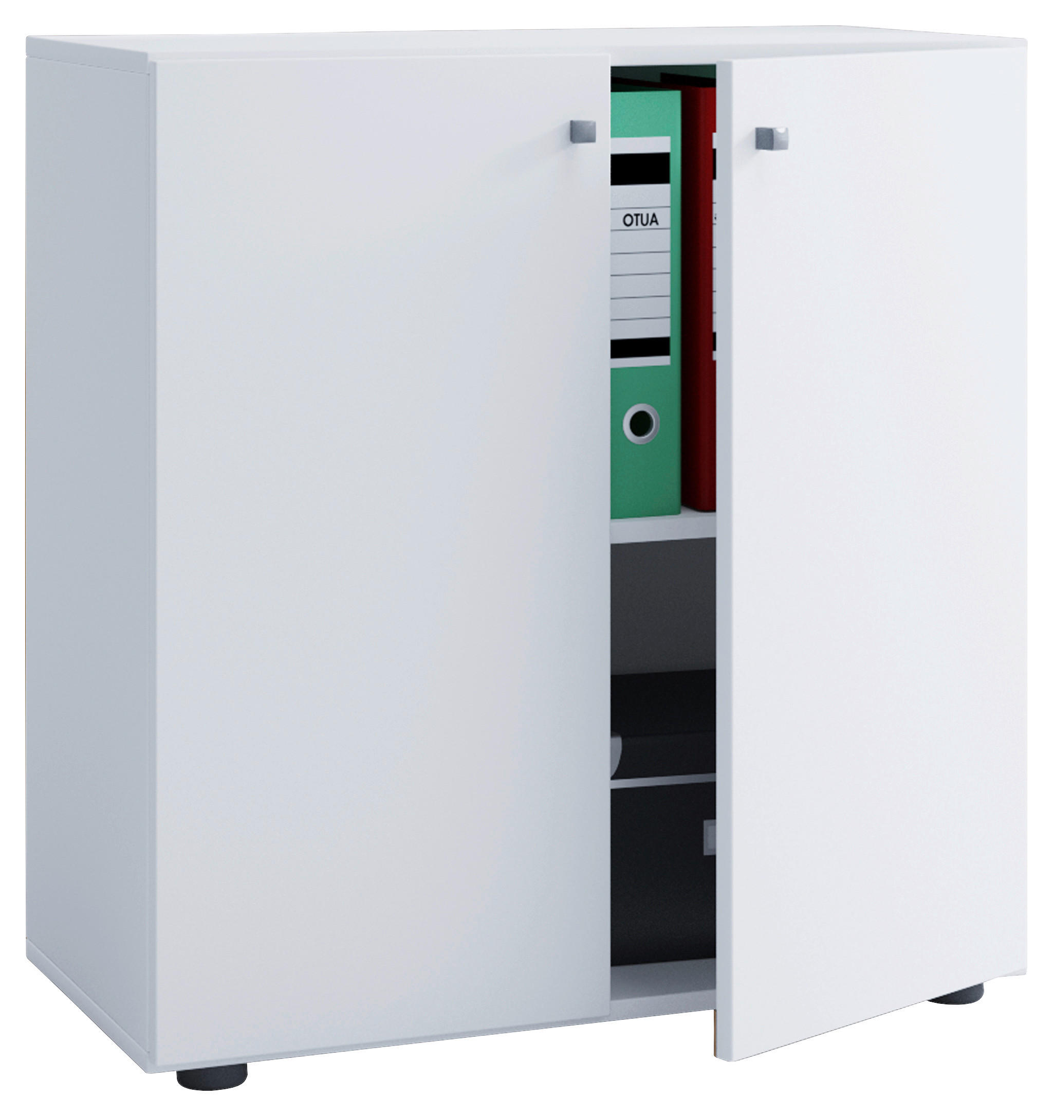 Büroschrank Lona L weiß B/H/T: ca. 70x74x39 cm Lona L - weiß (70,00/74,00/39,00cm) - VCM Möbel