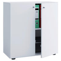 Büroschrank Lona L weiß B/H/T: ca. 70x74x39 cm Lona L - weiß (70,00/74,00/39,00cm) - VCM Möbel