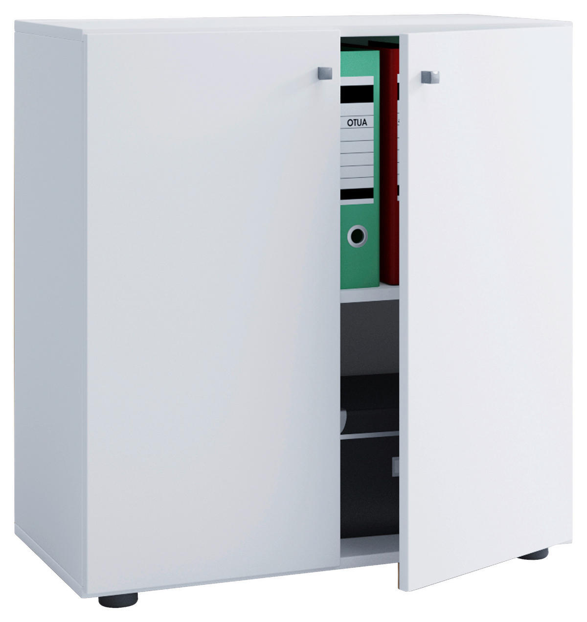Büroschrank Lona L weiß B/H/T: ca. 70x74x39 cm Lona L - weiß (70,00/74,00/39,00cm) - VCM Möbel