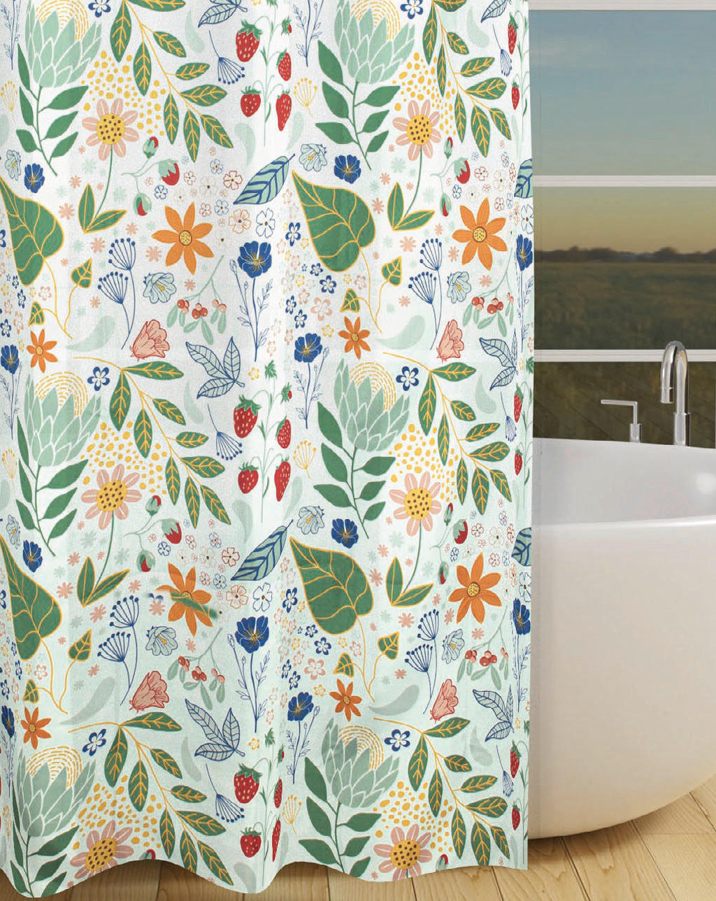 Duschvorhang Polyester B/L: ca. 180x200 cm Duschvorhang_Summer - (180,00/200,00cm) - Acus