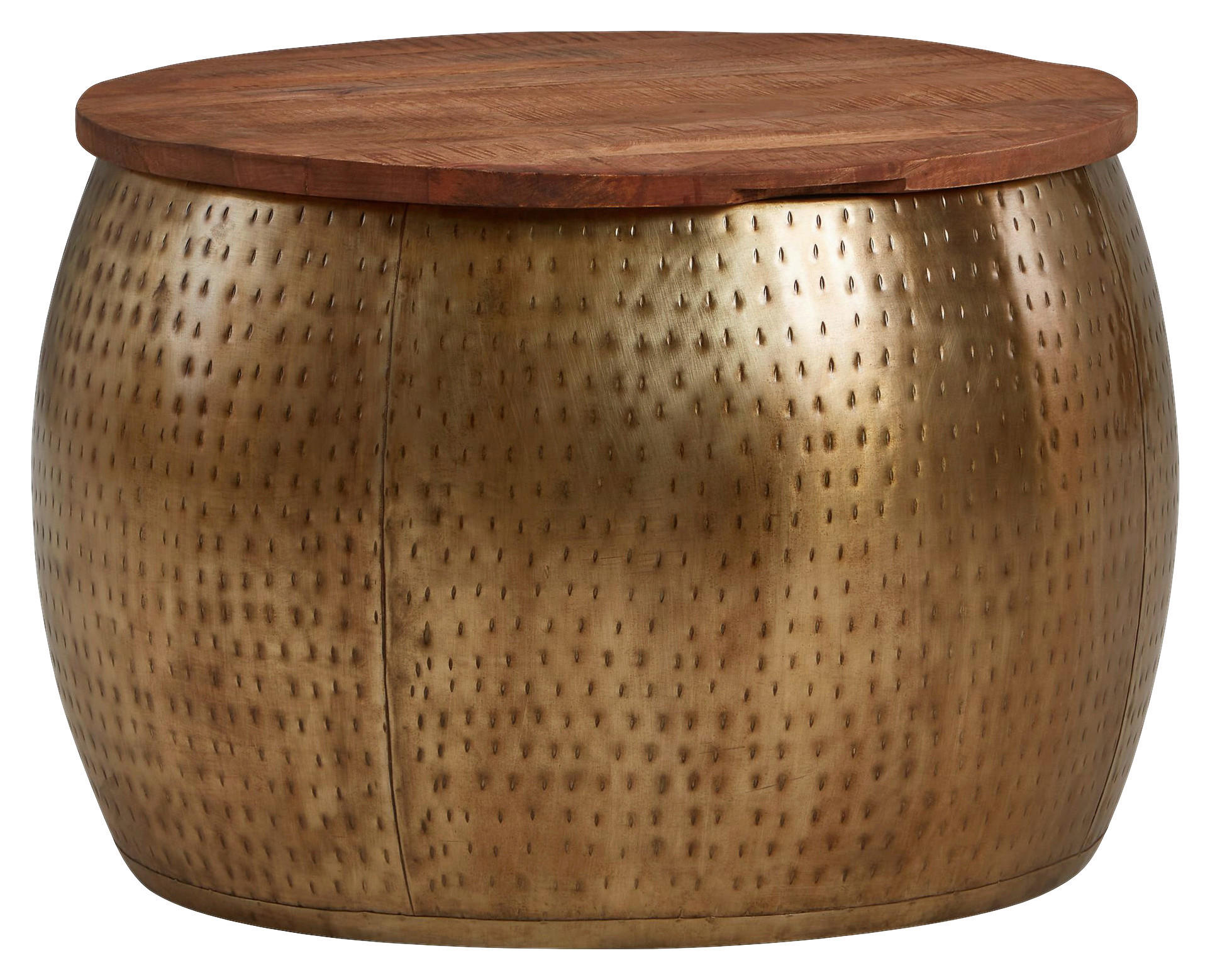 Couchtisch gold braun B/H/T: ca. 60x40x60 cm Couchtisch - braun/gold (60,00/40,00/60,00cm) - Wohnling