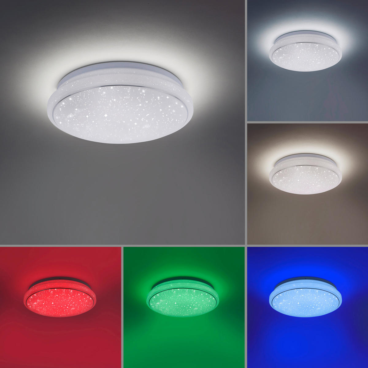 Just Light LED-Deckenleuchte JUPI 14742-16 weiß Kunststoff H/D: ca. 8,5x35 cm 1 Brennstellen LOLAsmart-JUPI - weiß (35,00/8,50cm) - Just Light