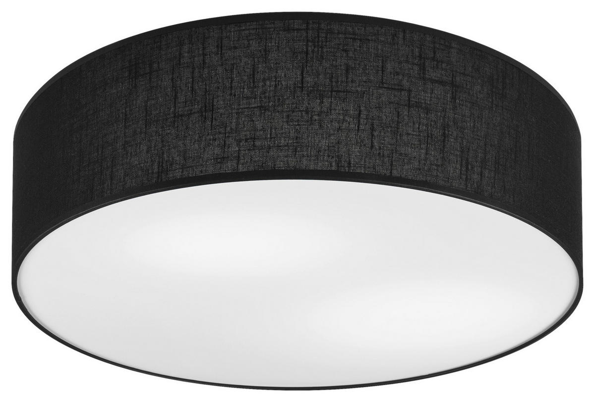 Lamkur Deckenleuchte VIVIAN 48536 schwarz PVC Textil Kunststoff H/L: ca. 13x45 cm E27 2 Brennstellen Vivian - schwarz (45,00cm) - Lamkur