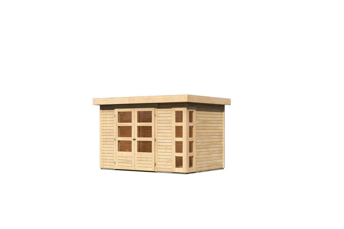 Karibu Gartenhaus Felipo 2 natur B/H/T: ca. 302x217x211 cm Felipo 2 - natur (302,00/217,00/211,00cm) - Karibu
