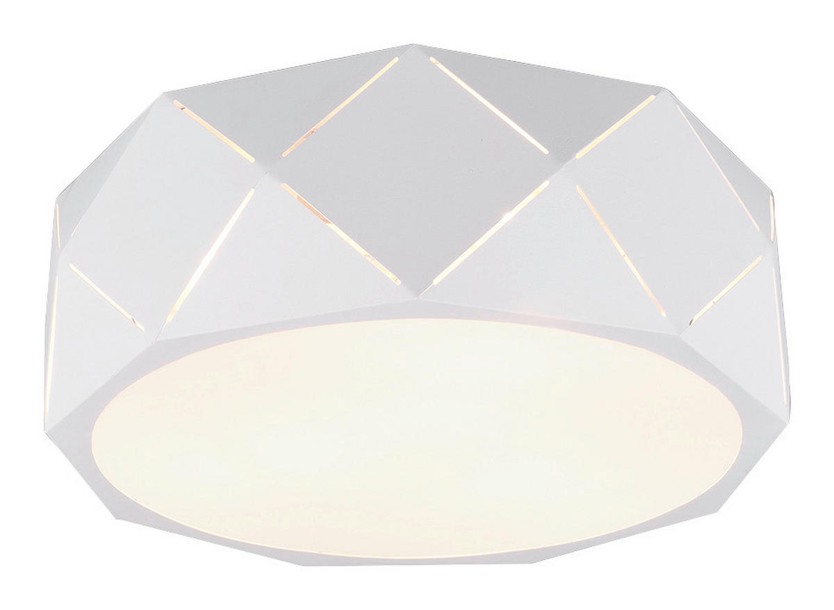 TRIO Deckenleuchte 603500331 weiß Metall D: ca. 40 cm E27 3 Brennstellen Zandor - weiß (40,00cm) - Trio