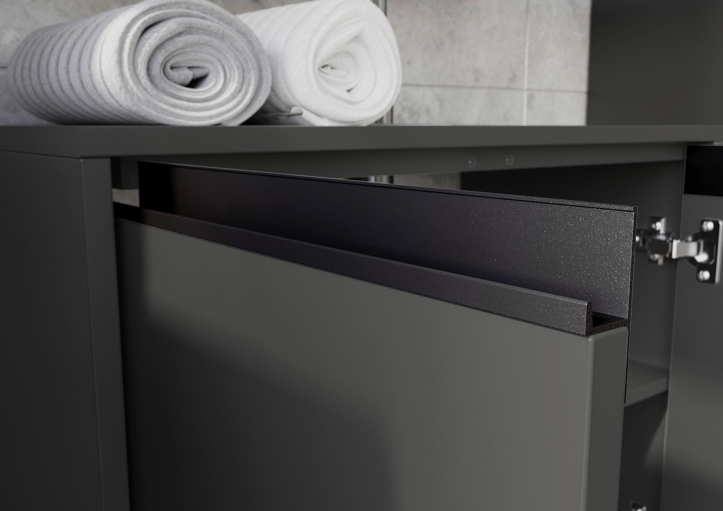 Schrank 2201-186 steingrau B/H/T: ca. 33x121x34 cm 2201-186 - steingrau (33,00/121,00/34,00cm) - Germania