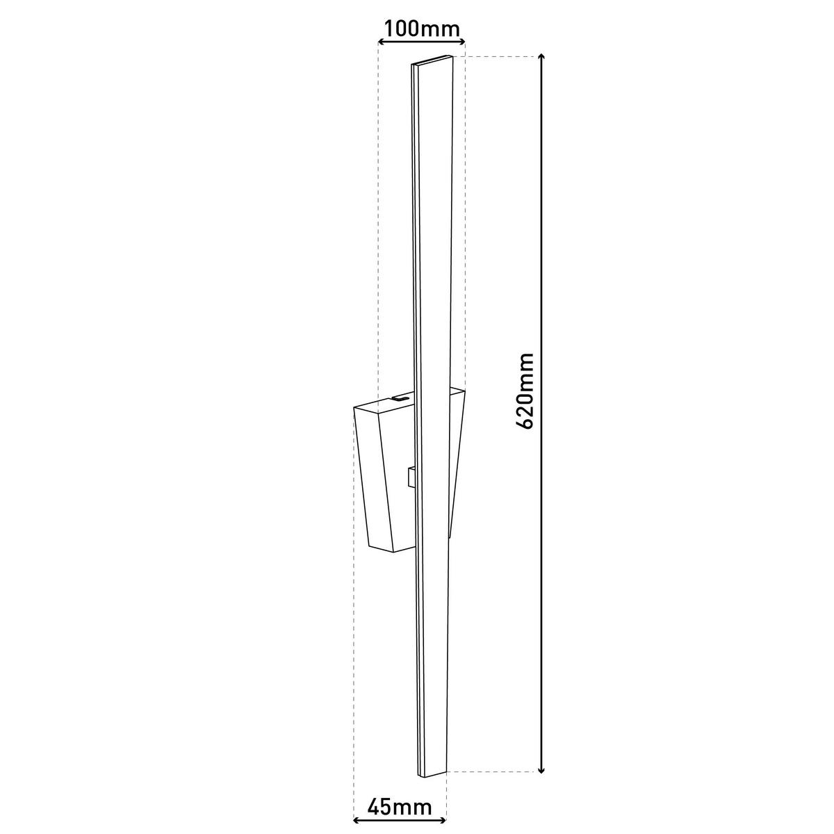 Näve Leuchten LED-Leuchten 1386750 nickel matt Metall Kunststoff B/H/T: ca. 4,5x62x10 cm 1 Brennstellen Trevor - nickel matt (4,50/62,00/10,00cm) - Näve Leuchten