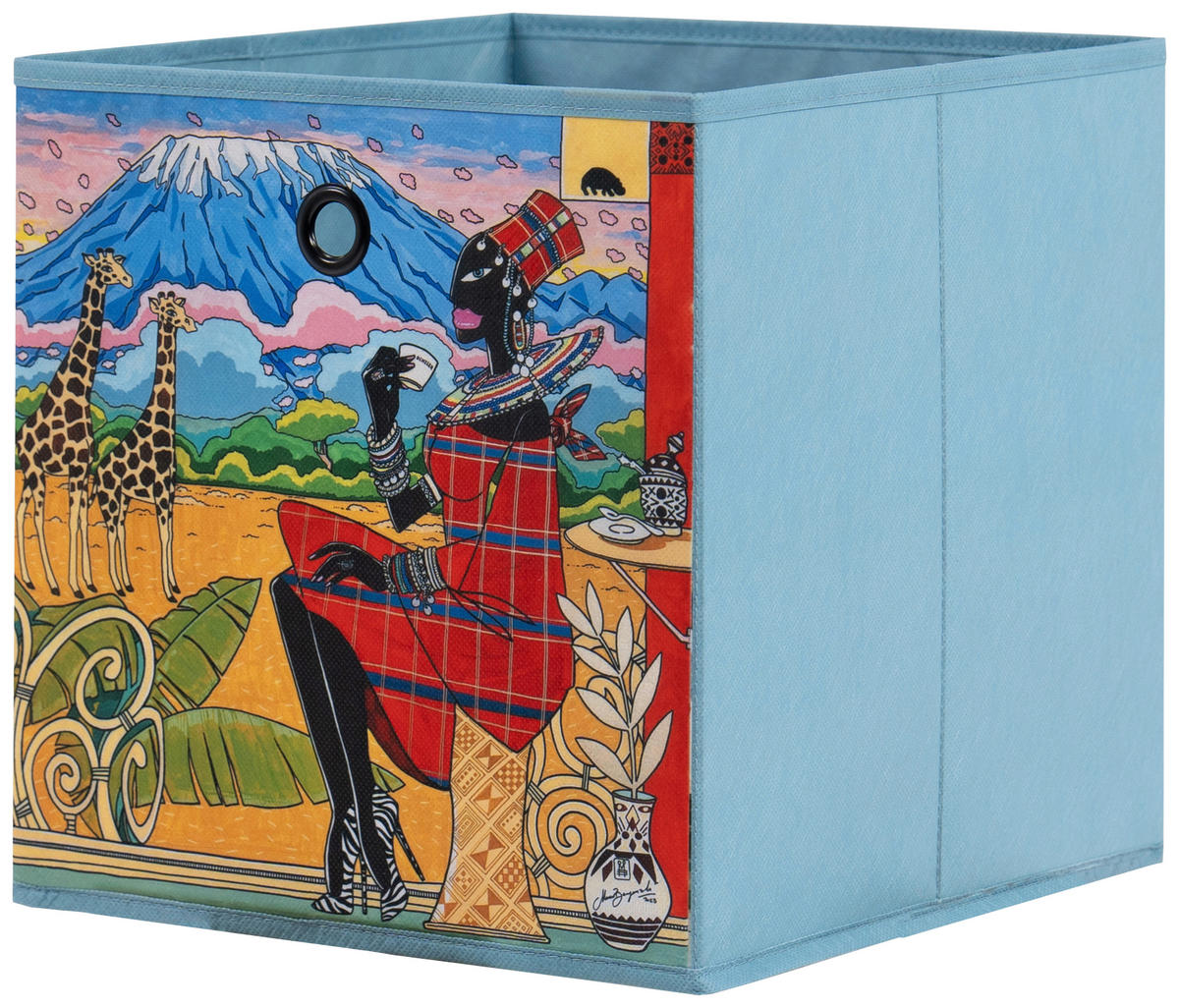 Stoffbox Stoffbox hellblau B/H/T: ca. 32x32x32 cm Stoffbox - bunt (32,00/32,00/32,00cm)