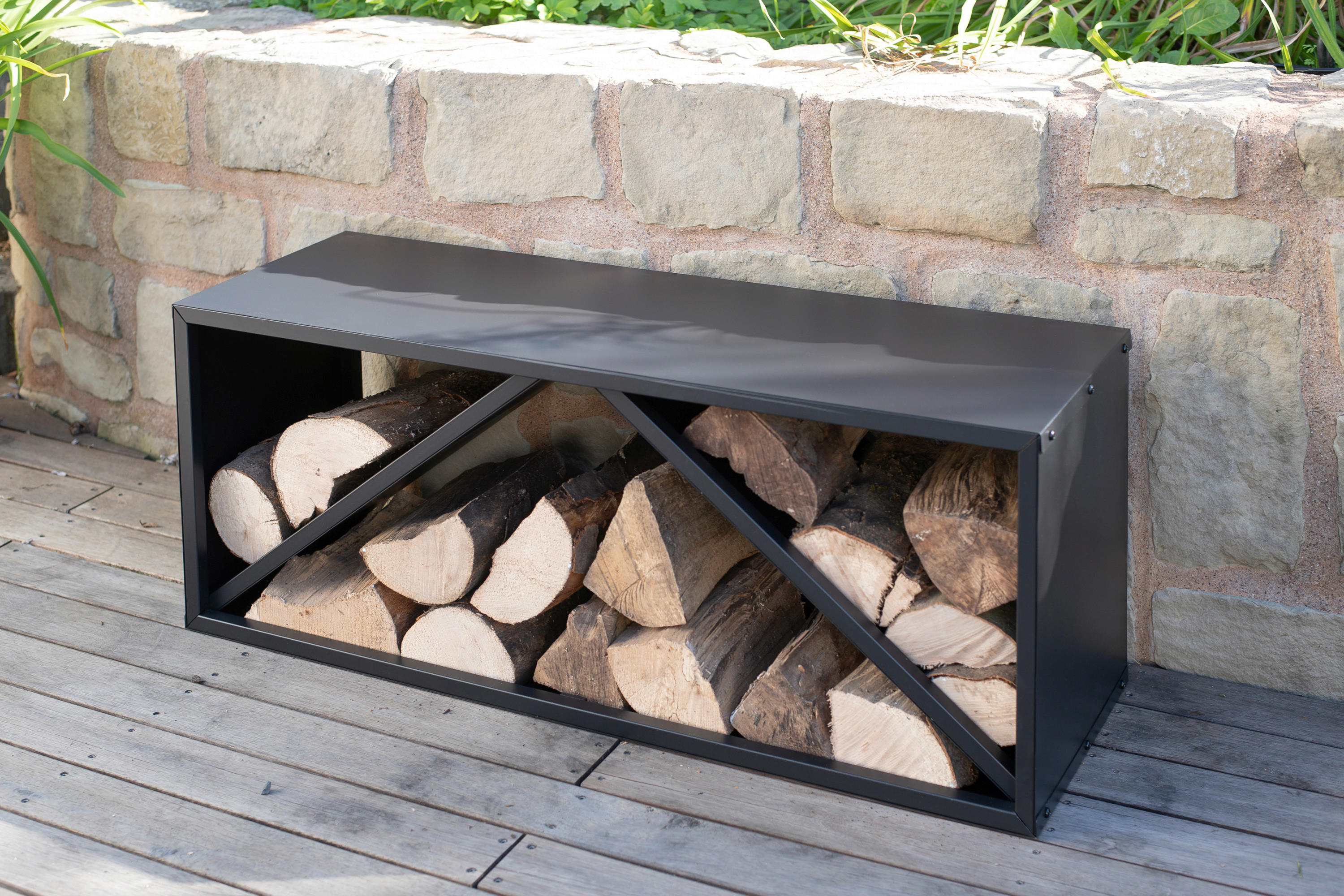 Westmann Kaminholzregal schwarz Kaminholzregal - schwarz - Westmann