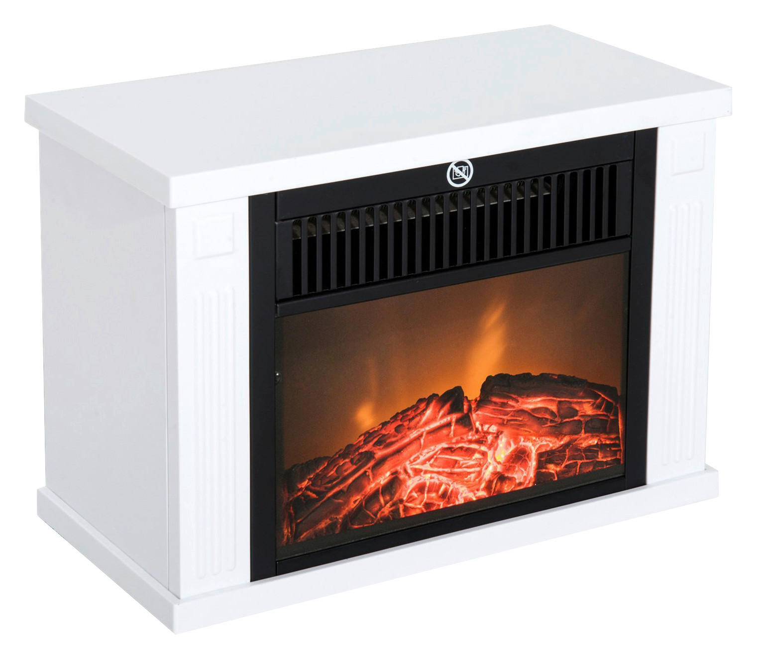 HOMCOM Elektrischer-Kamin 820-050WT weiß B/H/T: ca. 34x25x17 cm ca. 1200 W Elektrokamin 820-050WT - weiß (34,00/25,00/17,00cm) - HOMCOM