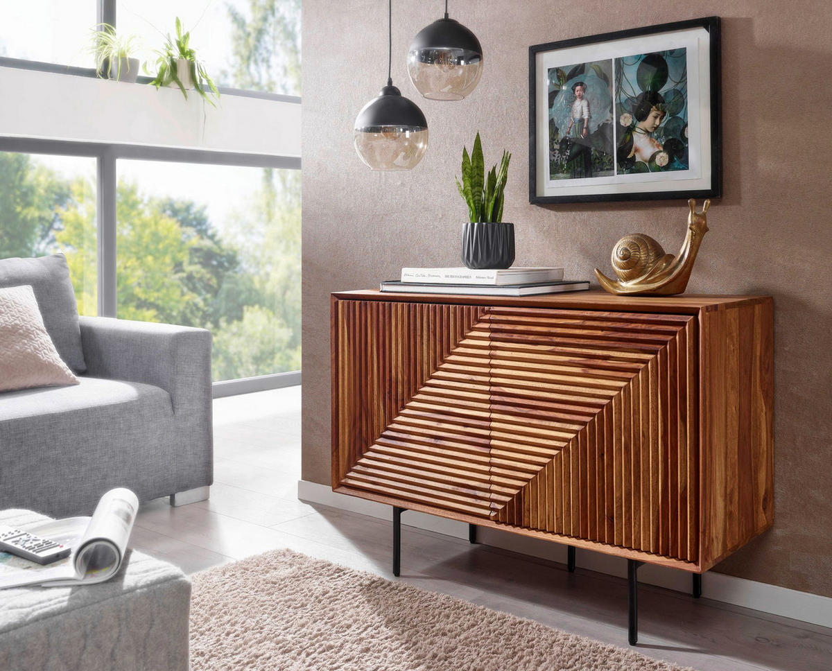 Sideboard rosenholz Nachbildung B/H/T: ca. 100x71x40 cm Sideboard - rosenholz (100,00/71,00/40,00cm) - Wohnling