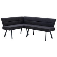 Eckbank Amilia anthrazit B/H/L: ca. 181x48x140 cm Amilia - schwarz/anthrazit (140,00/181,00/48,00cm)