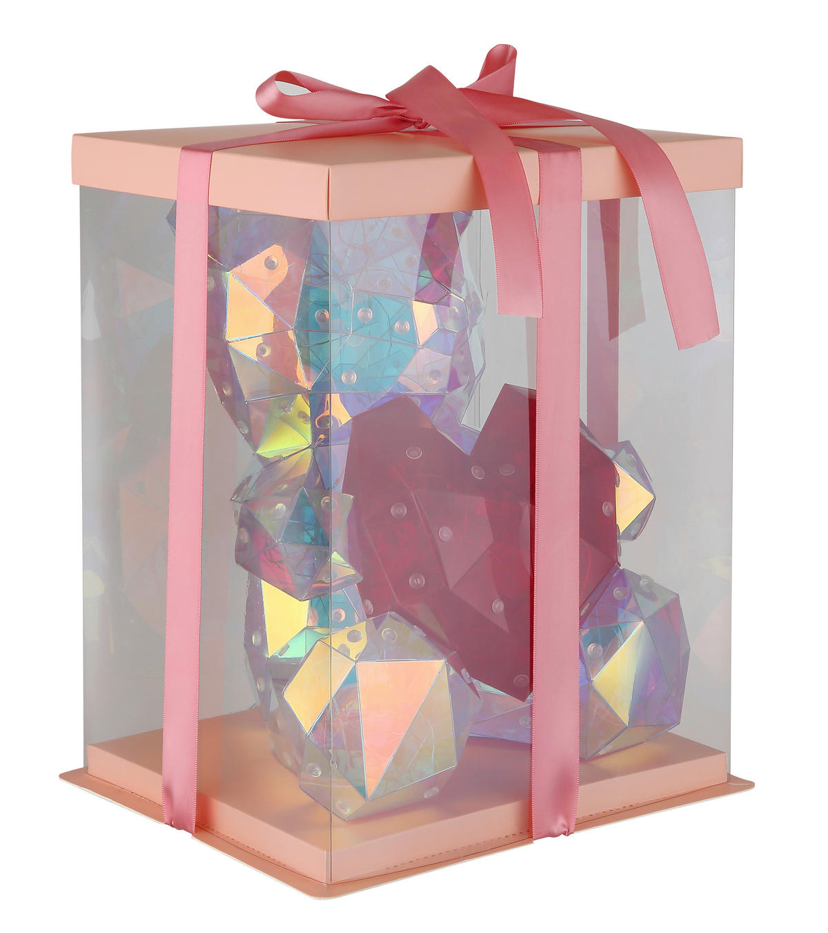 GLOBO LED-Dekoleuchte Brondar 28058 klar rot Kunststoff H: ca. 30 cm Brondar - klar/rot (30,00cm) - GLOBO