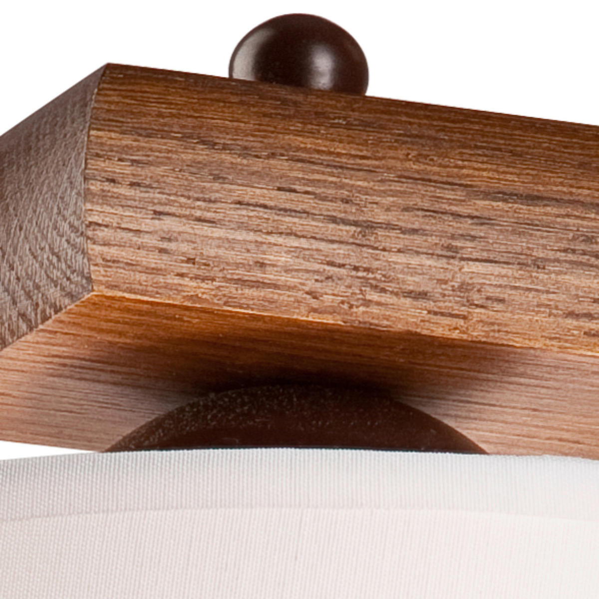 Lamkur Wandleuchte AIDA 36298 Eiche Holz Stahl Stoff H/L: ca. 24,5x20 cm E27 1 Brennstellen Aida - Eiche (20,00cm) - Lamkur
