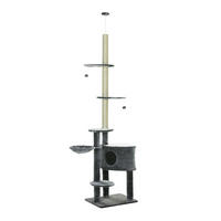 PawHut Kratzbaum grau Polypropylen B/H/L: ca. 45x55x265 cm Kratzbaum - grau (265,00/45,00/55,00cm) - PawHut