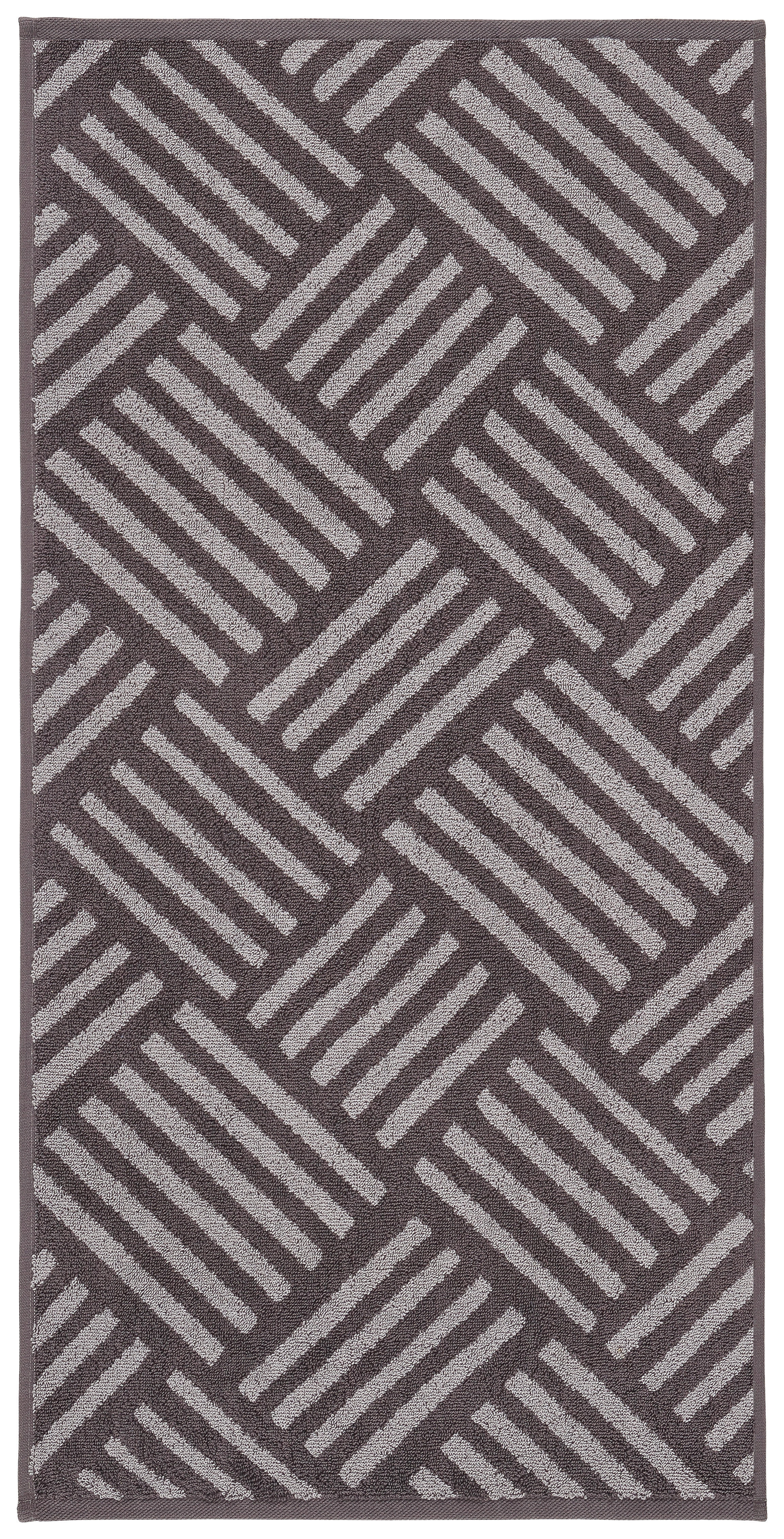 Handtuch Handtuch_Jacquard Parkett - grau (50,00/100,00cm)