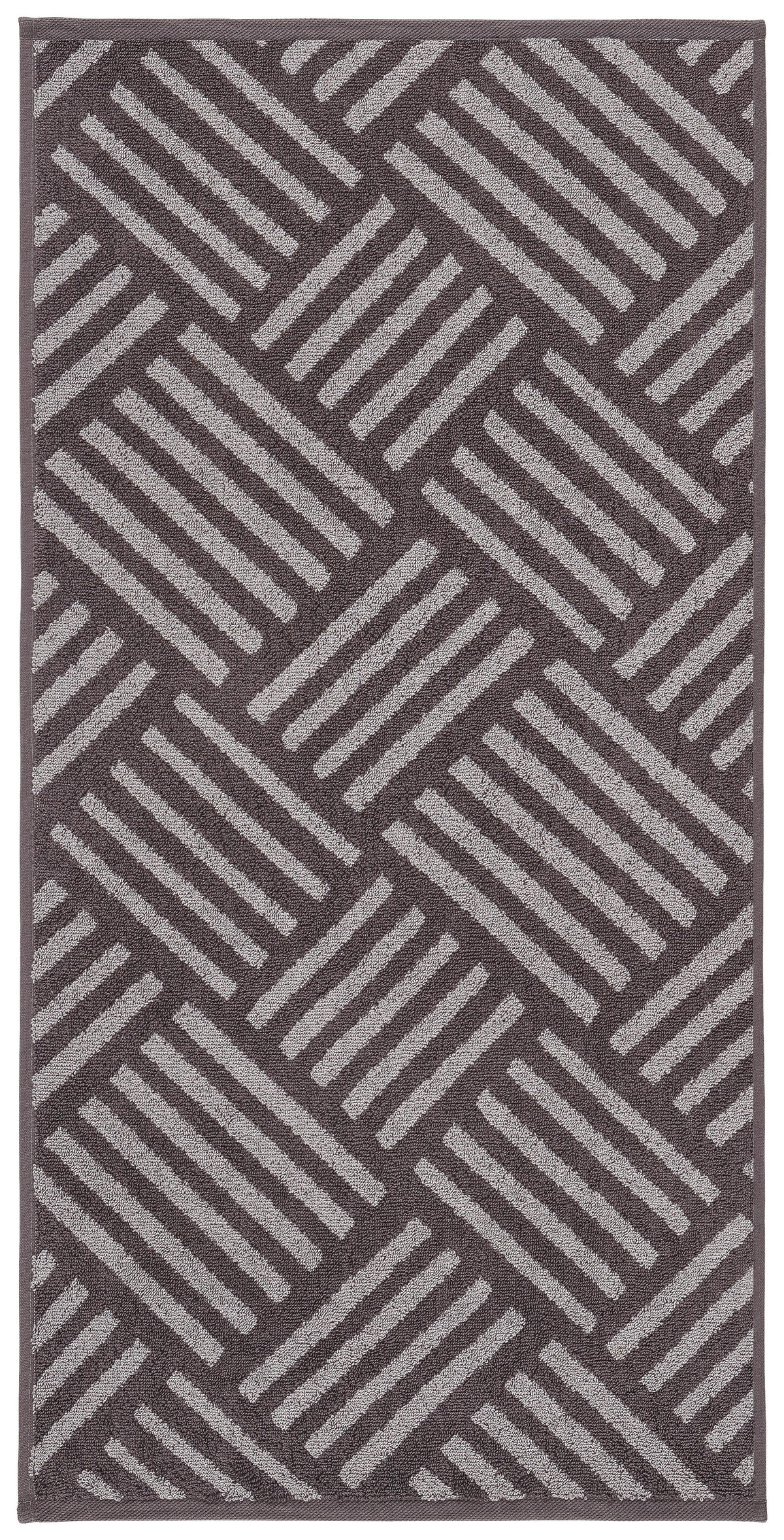 Handtuch Handtuch_Jacquard Parkett - grau (50,00/100,00cm)