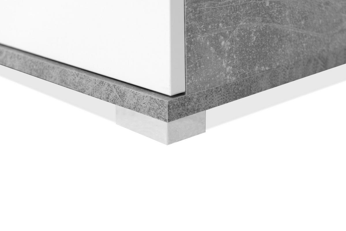 Sideboard Volos Beton Optik weiß B/H/T: ca. 160x90x38 cm Volos - weiß (160,00/90,00/38,00cm)