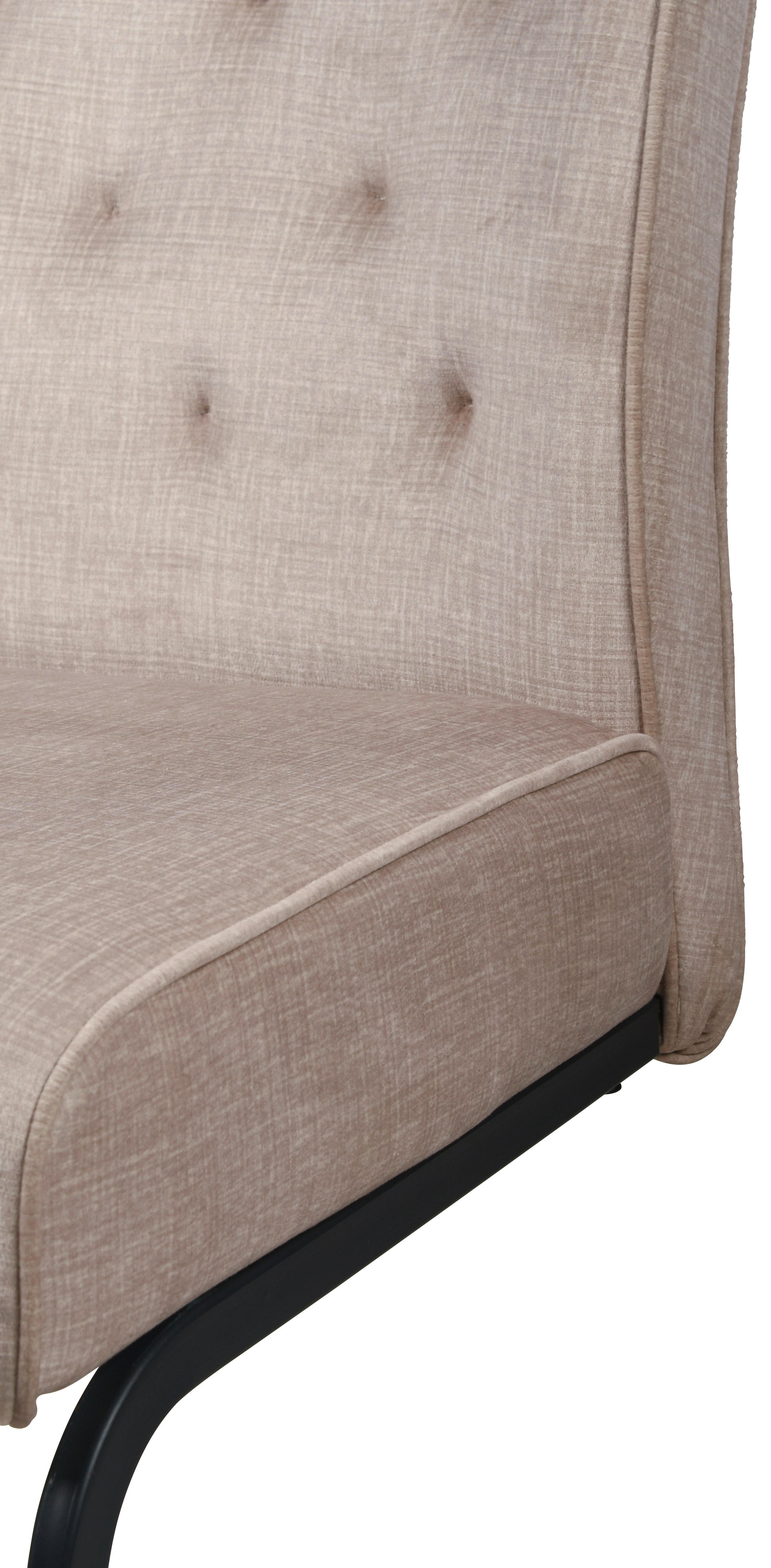 Schwingstuhl Canberra Cappuccino schwarz Samtoptik Metall B/H/T: ca. 63x92x49 cm Canberra - schwarz/Cappuccino (63,00/92,00/49,00cm)