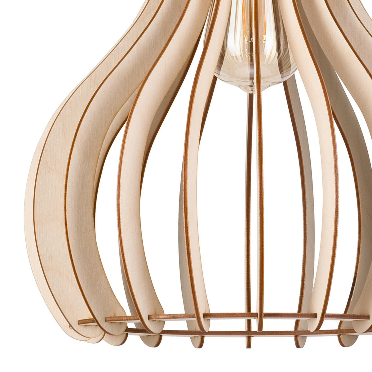 Lamkur Pendelleuchte TUCCI 50126 buche Buche H/L: ca. 120x29 cm E27 1 Brennstellen Tucci - buche (29,00cm) - Lamkur