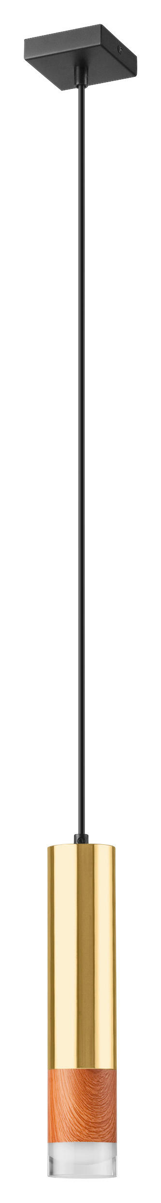 Lamkur Pendelleuchte gold Stahl Glas B/H/L: ca. 8x105x8 cm GU10 1 Brennstellen AURELIA - gold (8,00/8,00/105,00cm) - Lamkur