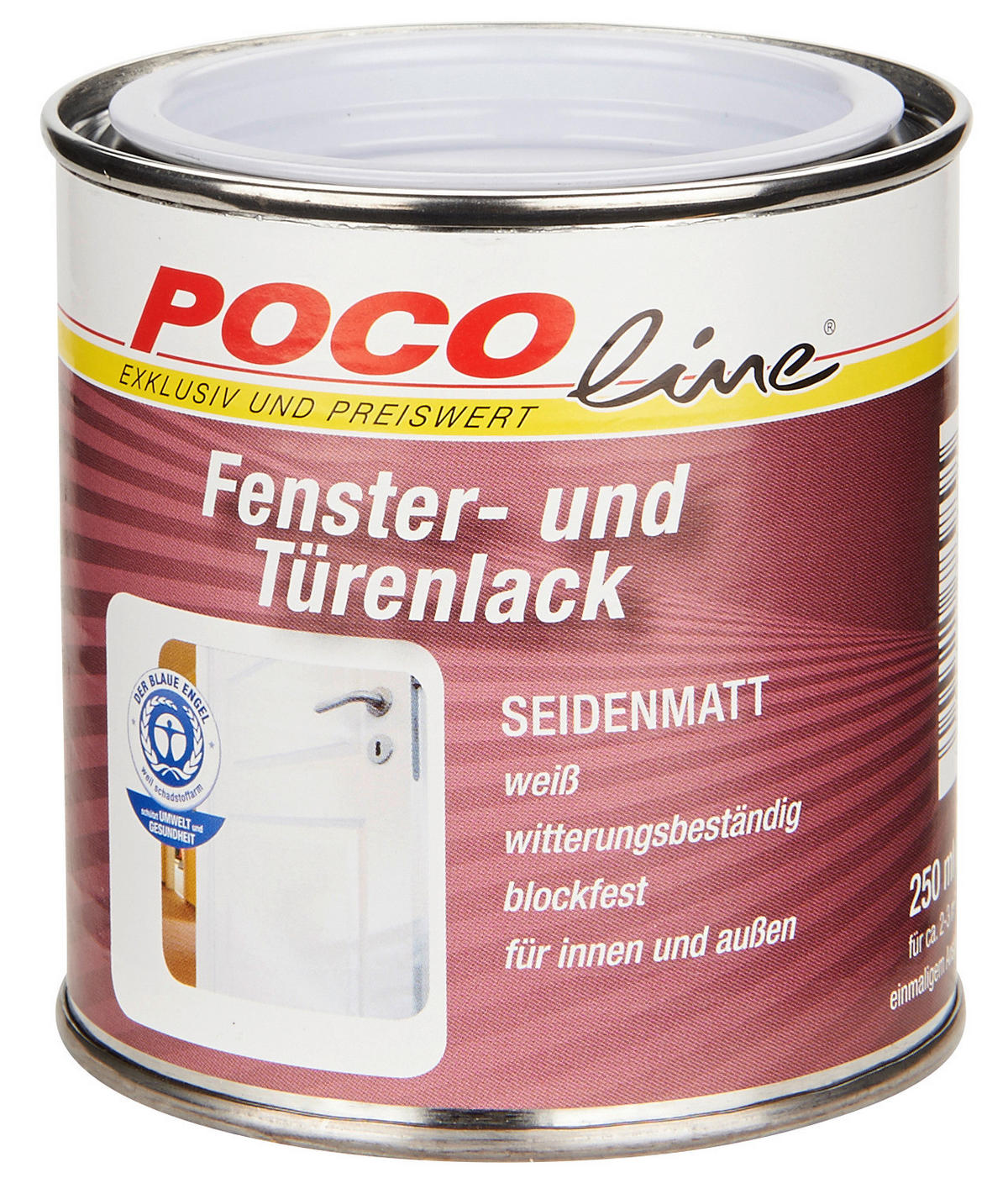 POCOline Acryl Fensterlack weiß seidenmatt ca. 0,25 l Fensterlack_Acryl 250ml - weiß (250ml) - POCOline