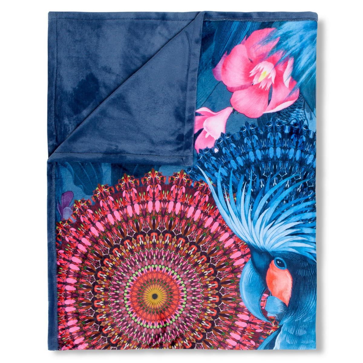 Wohndecke Ofelia Polysamt Ofelia - blau (130,00/160,00cm) - HIP