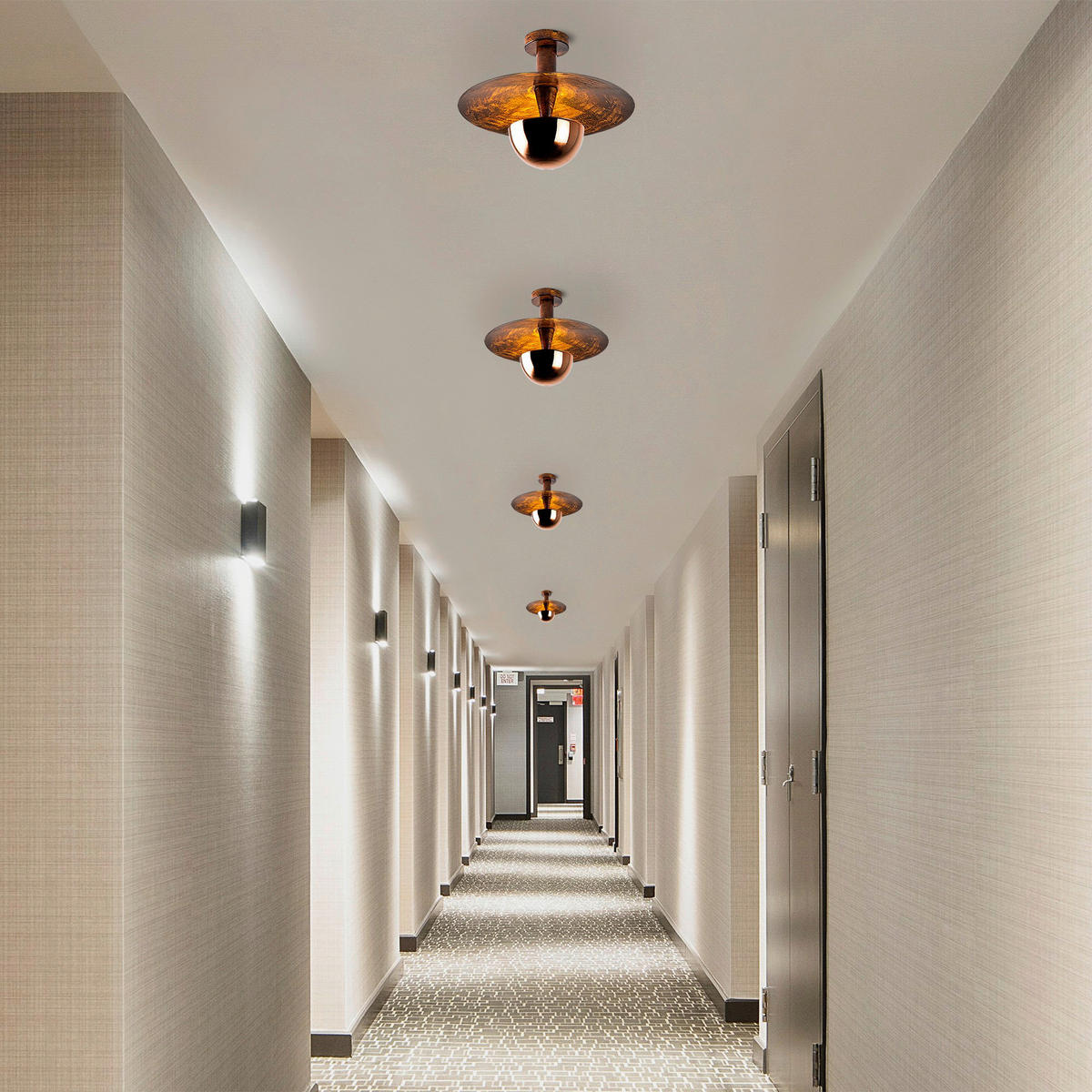 Opviq Deckenleuchte Kurt Kupfer Metall B/H/T/L/D: ca. 38x31x38x38x38 cm G9 1 Brennstellen Kurt - Kupfer (38,00/38,00/31,00cm) - Opviq