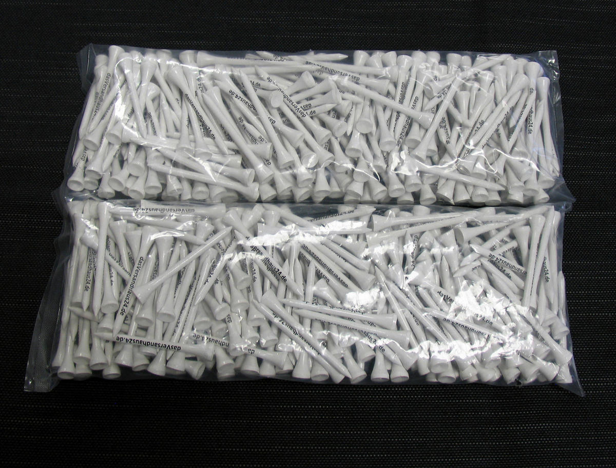 Grasekamp Golf Tees 500 Stück weiß Bambus B/H/L: ca. 0,5x70x70 cm 500 Stück - weiß (70,00/0,50/70,00cm) - Grasekamp