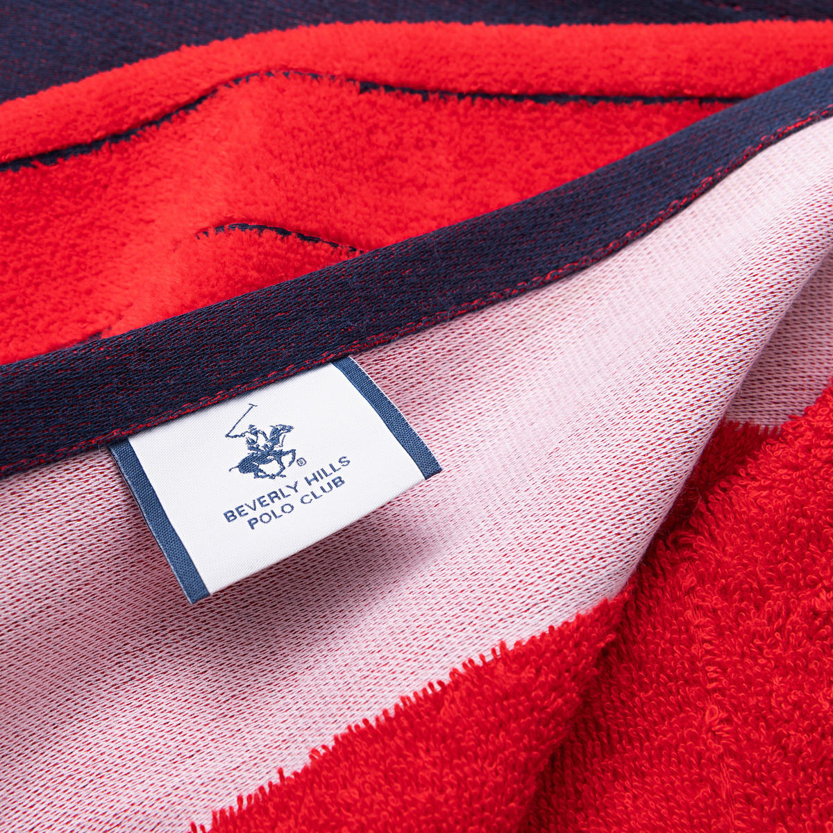 Strandtuch POLO CLUB rot Baumwolle B/L: ca. 90x160 cm POLO CLUB - blau/rot (90,00/160,00cm) - POLO CLUB