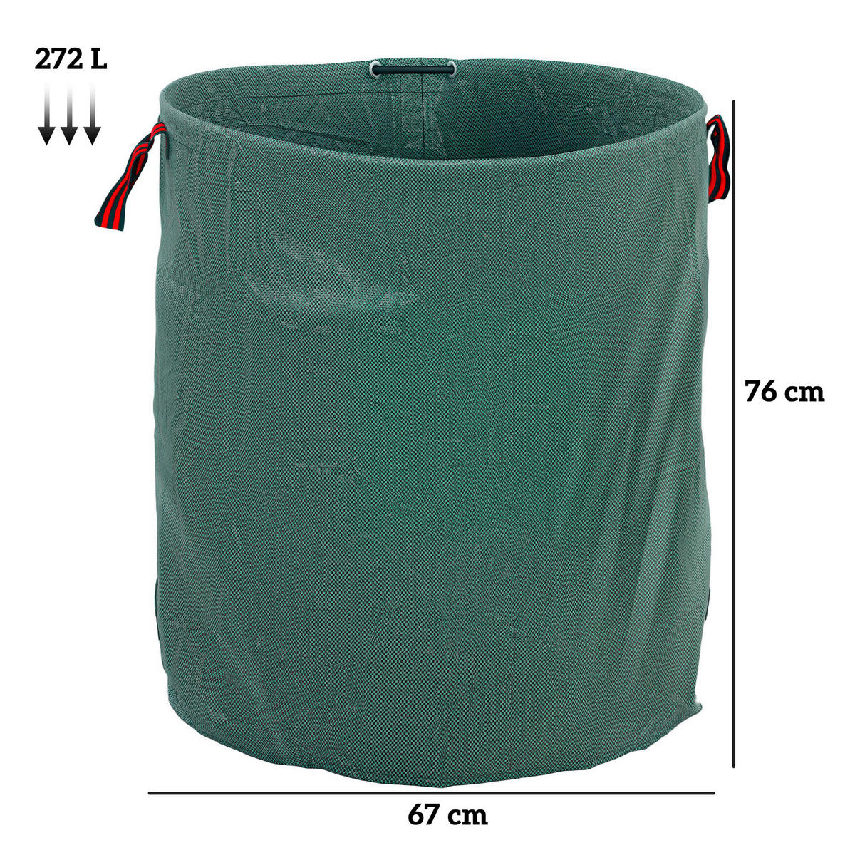 Outsunny Gartenabfallsack grün B/H/L: ca. 67x76x67 cm Gartenabfallsack - grün (67,00/67,00/76,00cm) - Outsunny