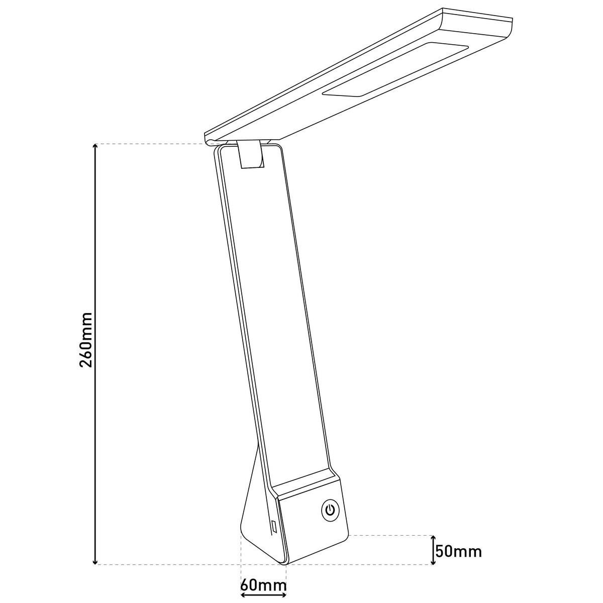 Näve Leuchten LED-Tischleuchte grau Metall Kunststoff B/H/T: ca. 6x26x5 cm ULF - grau (6,00/26,00/5,00cm) - Näve Leuchten