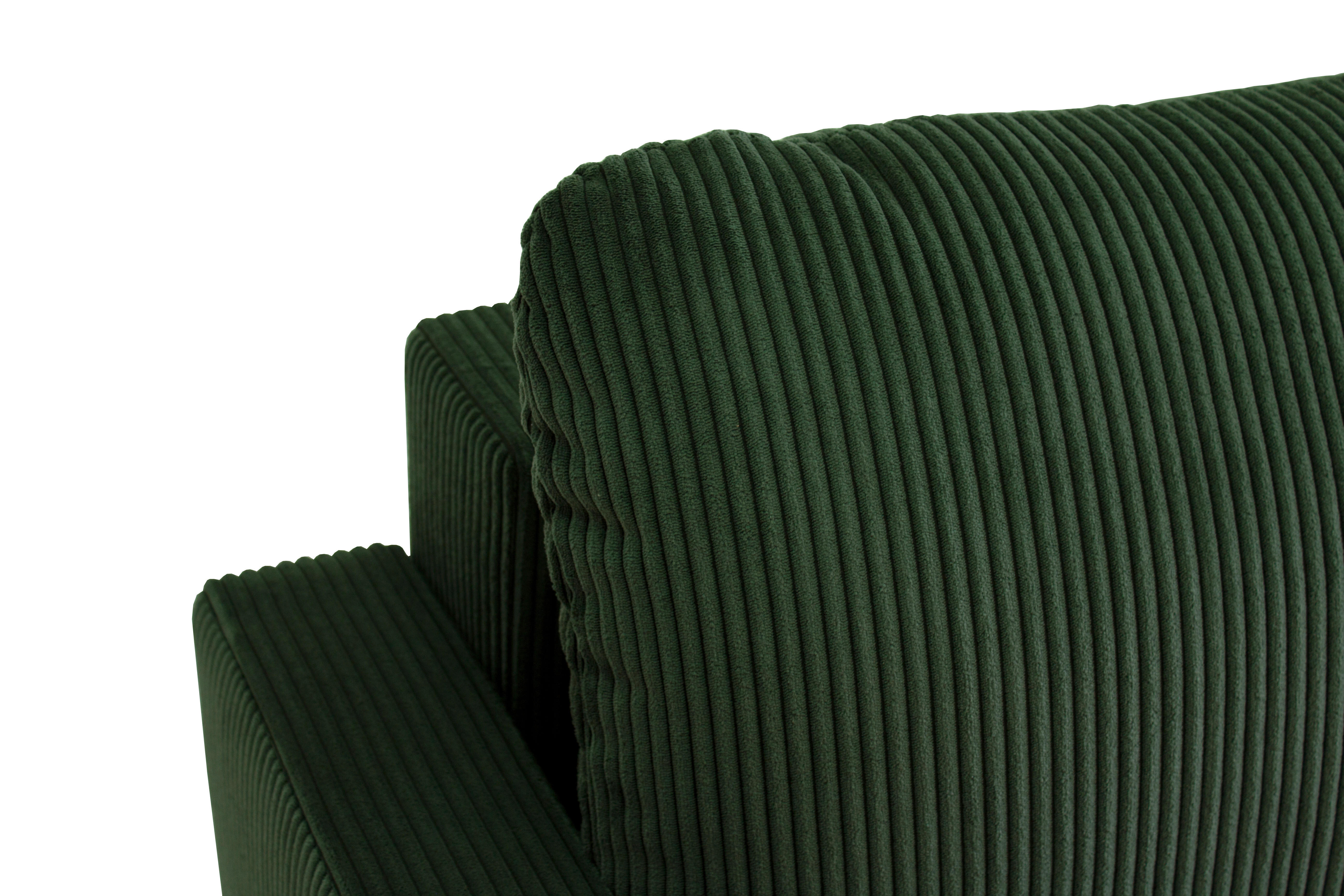 Ecksofa Dave grün Microfaser B/H/T: ca. 227x92x146 cm Dave - schwarz/grün (227,00/92,00/146,00cm)