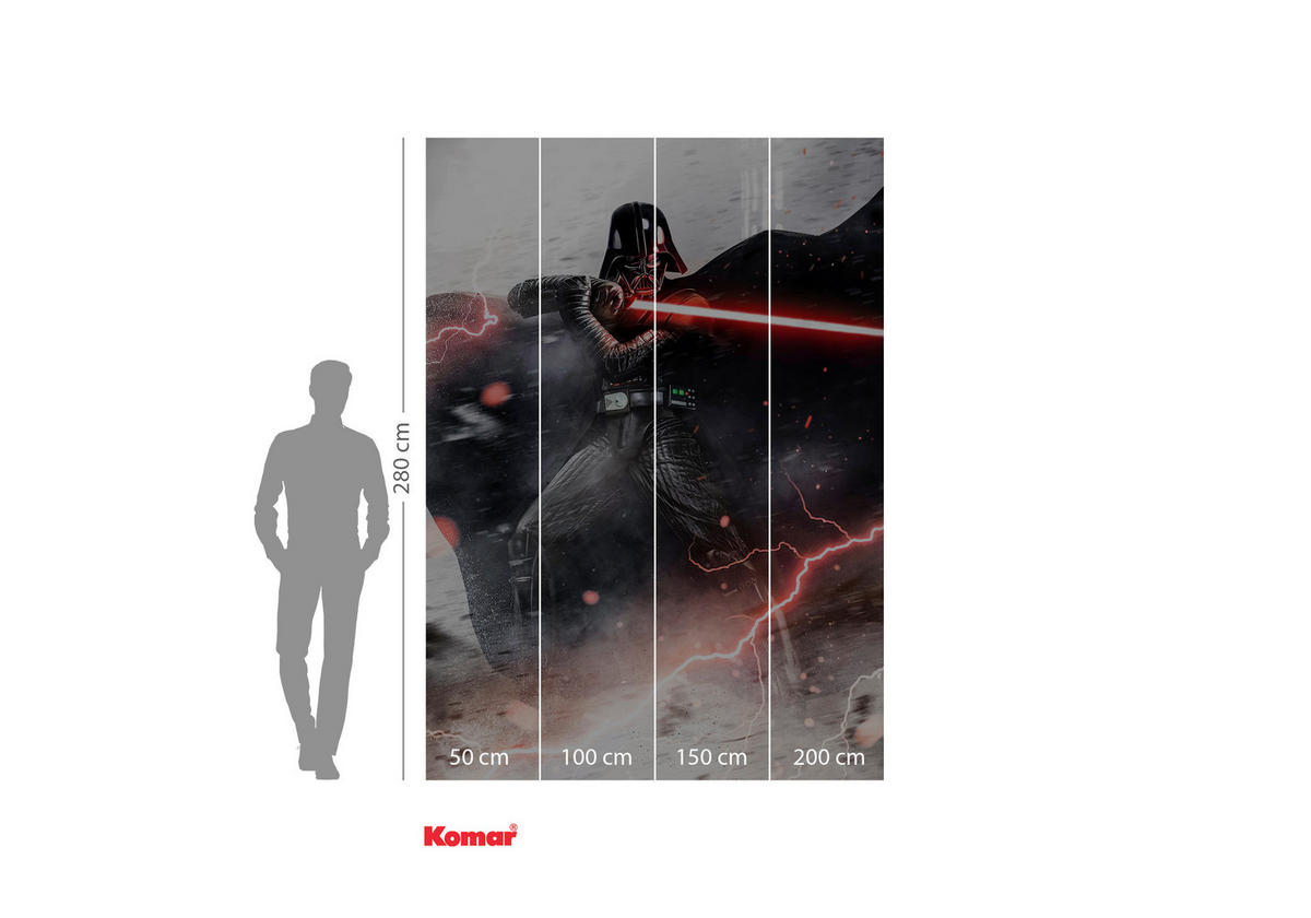 Komar Fototapete Star Wars Vader Dark Forces schwarz B/H: ca. 200x280 cm Star Wars Vader Dark Forces - schwarz (200,00/280,00cm) - Komar