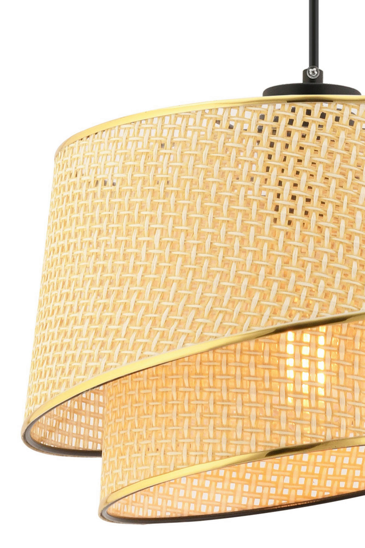 Opviq Pendelleuchte kamel gold Stoff Metall B/H/L: ca. 32x65x32 cm E27 1 Brennstellen Barette Hazeran - gold/kamel (32,00/32,00/65,00cm) - Opviq