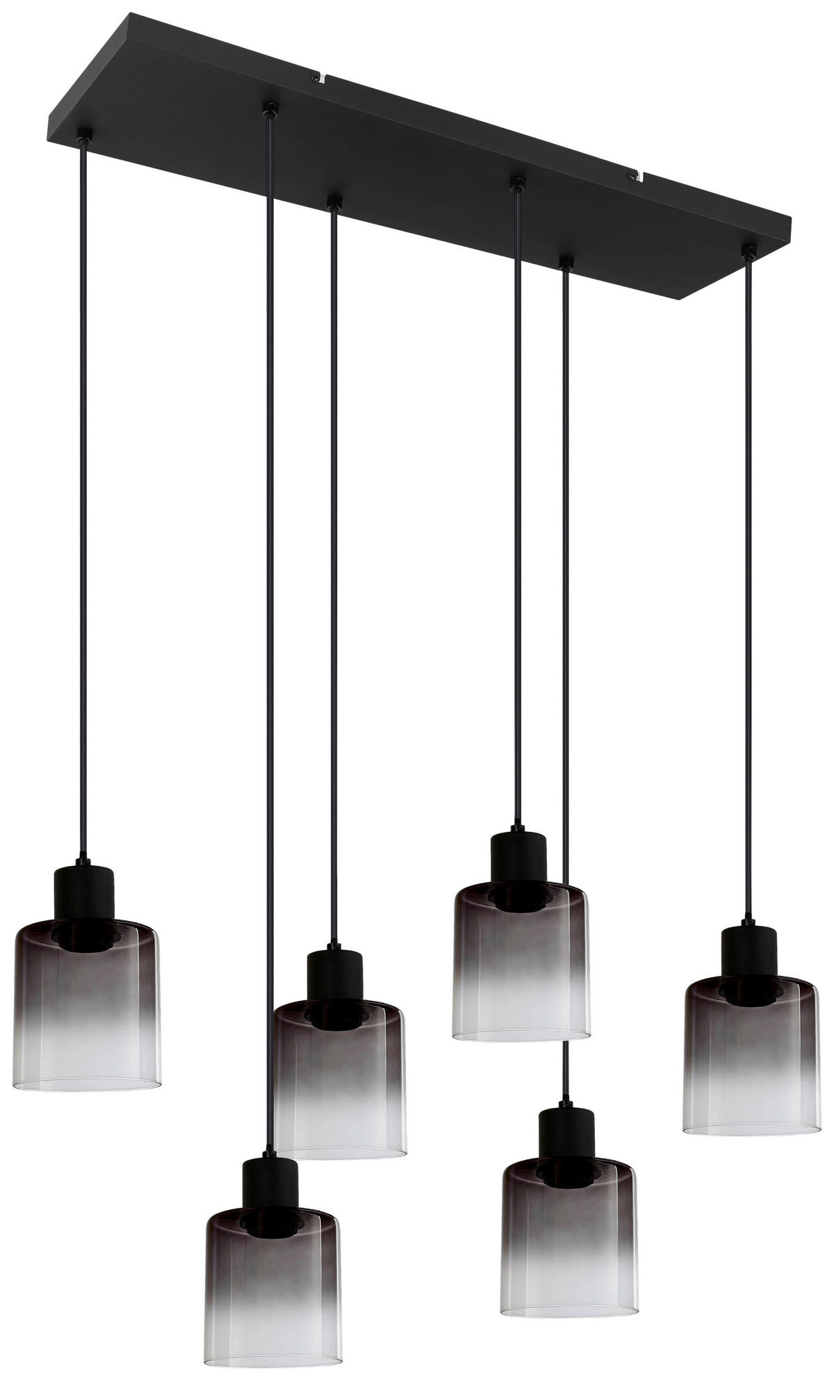 Pendelleuchte schwarz Metall B/H/L: ca. 25x120x77 cm E27 4 Brennstellen Pendelleuchte_Annie - schwarz (77,00/25,00/120,00cm)
