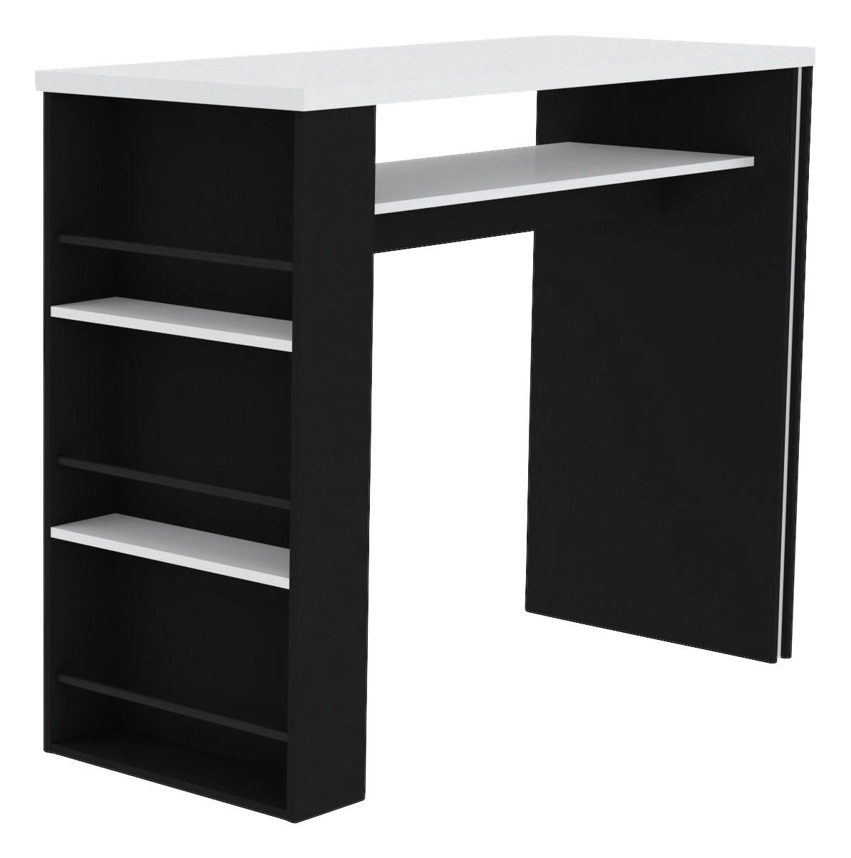 Bartisch Jamas schwarz weiß Spanplatte B/H/T: ca. 138x110x55 cm Jamas - weiß/schwarz (138,00/110,00/55,00cm)