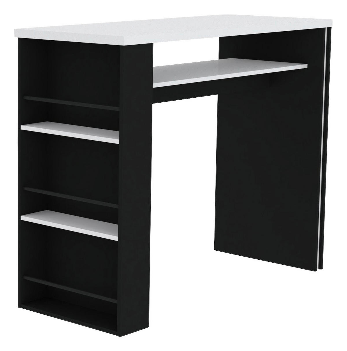 Bartisch Jamas schwarz weiß Spanplatte B/H/T: ca. 138x110x55 cm Jamas - weiß/schwarz (138,00/110,00/55,00cm)