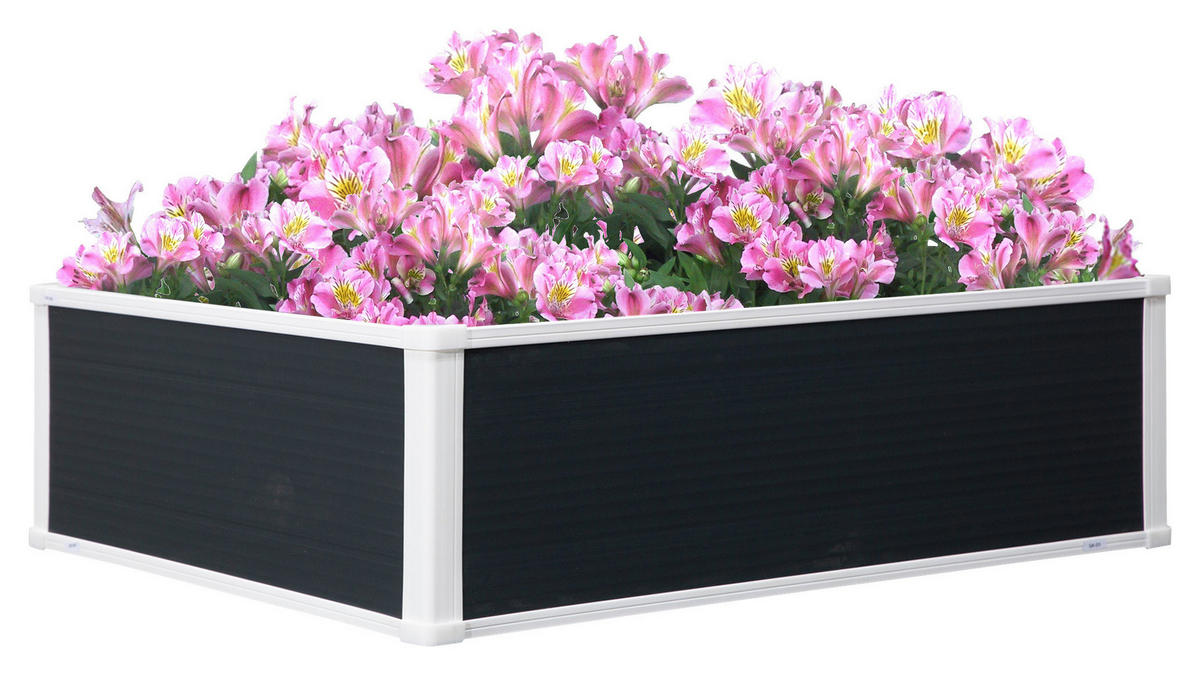 Outsunny Hochbeet grau B/H/L: ca. 80x30x100 cm Hochbeet - grau (100,00/80,00/30,00cm) - Outsunny