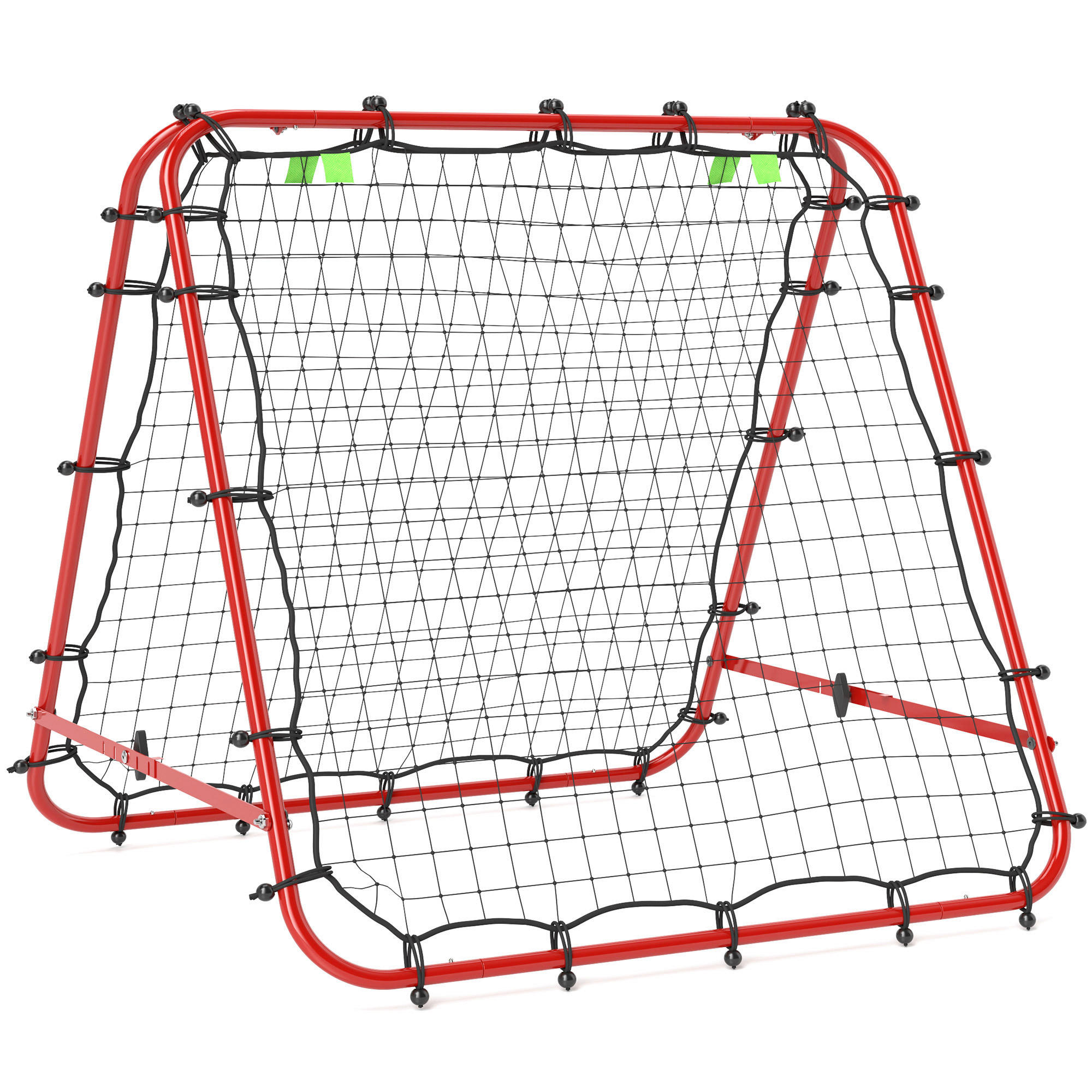 HOMCOM Fußball Rebounder rot Stahl B/H/L: ca. 95x90x100 cm Fußball Rebounder - rot (100,00/95,00/90,00cm) - HOMCOM
