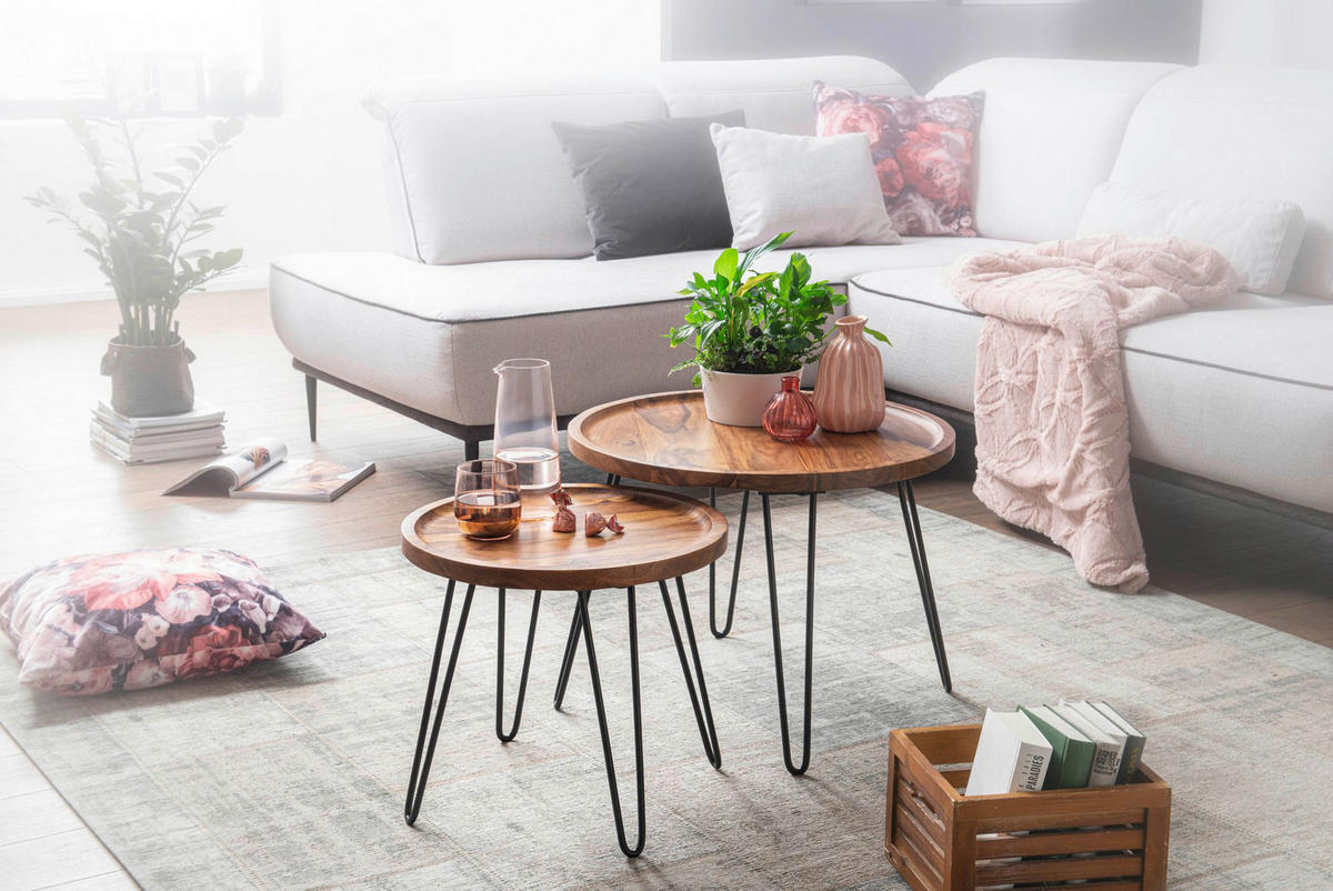Couchtisch braun H: ca. 40 cm Couchtisch - braun (40,00cm) - Wohnling