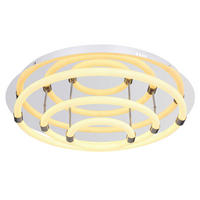 GLOBO LED-Deckenleuchte Chrom weiß Metall H/D: ca. 15x55 cm EPI - weiß/Chrom (55,00/15,00cm) - GLOBO