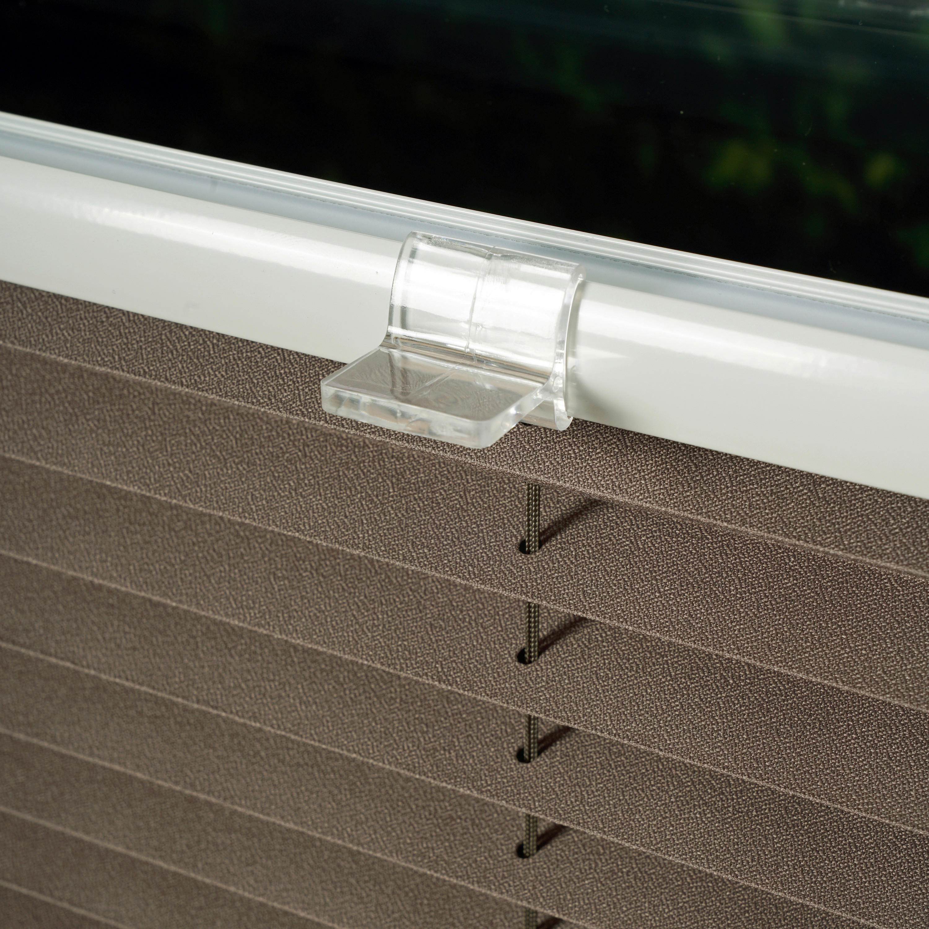 Hochwertiges Klemmplissee taupe B/L: ca. 50x130 cm Hochwertiges_Klemmplissee_Free - taupe (50,00/130,00cm)