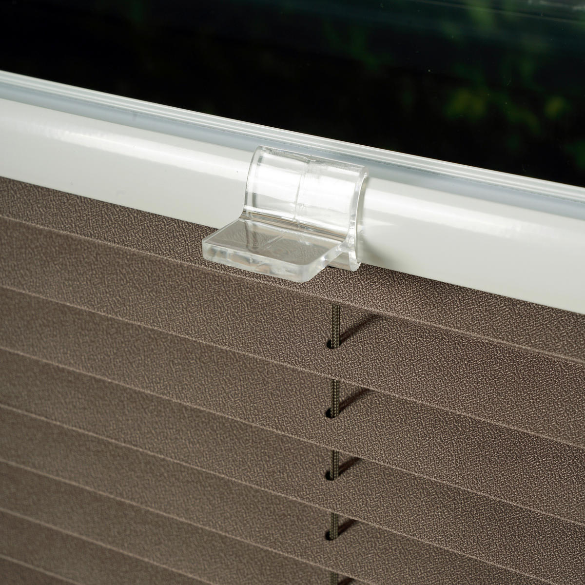 Hochwertiges Klemmplissee taupe B/L: ca. 80x130 cm Hochwertiges_Klemmplissee_Free - taupe (80,00/130,00cm)