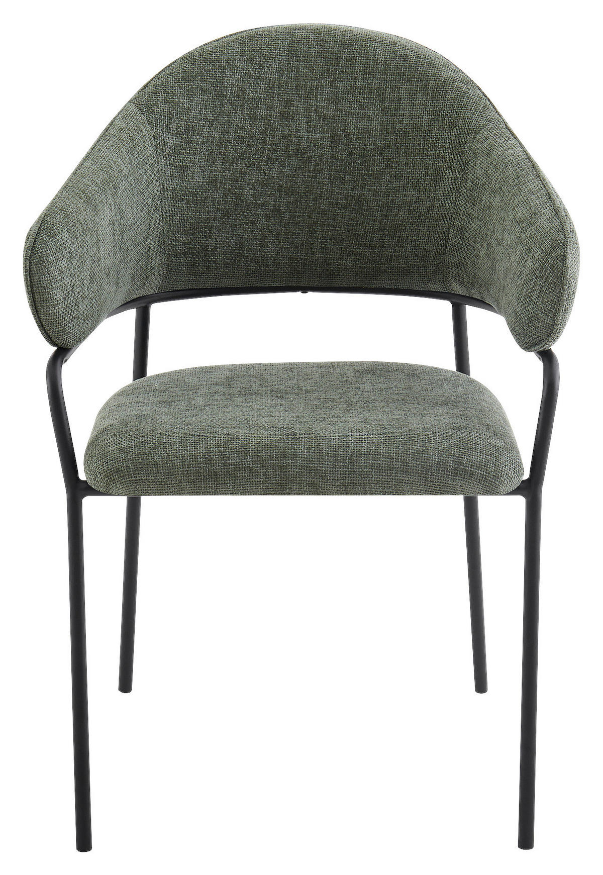 Stuhl CURVE schwarz grün Metall Stoff B/H/T: ca. 60x86x58 cm CURVE - schwarz/grün (60,00/86,00/58,00cm) - byLIVING