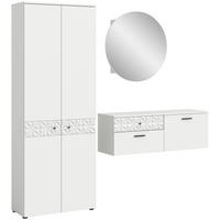 Garderobe Prisma weiß weiß Hochglanz B/H/T: ca. 195x192x34 cm Prisma - weiß (195,00/192,00/34,00cm) - xonox.home